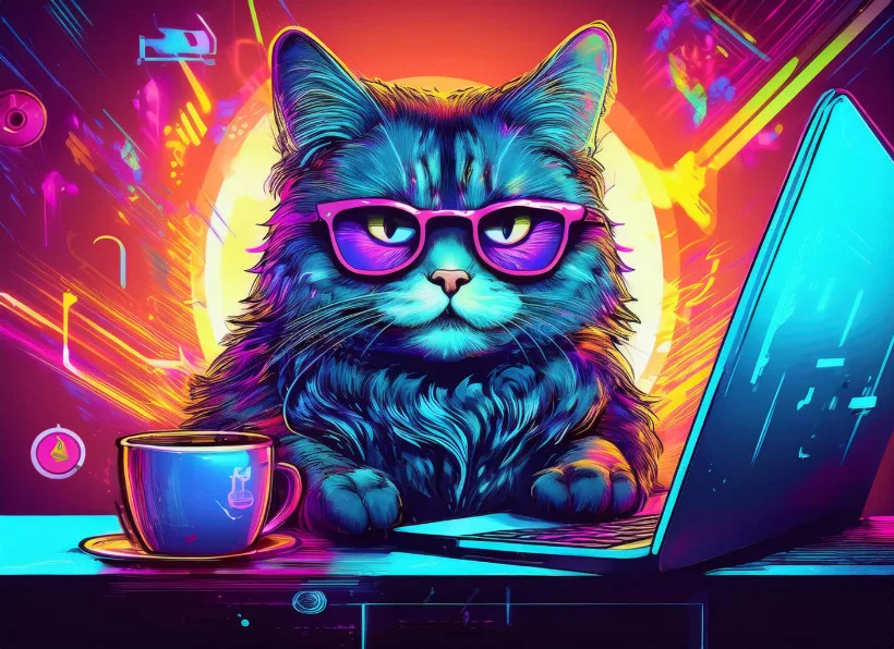 A cat who loves to code